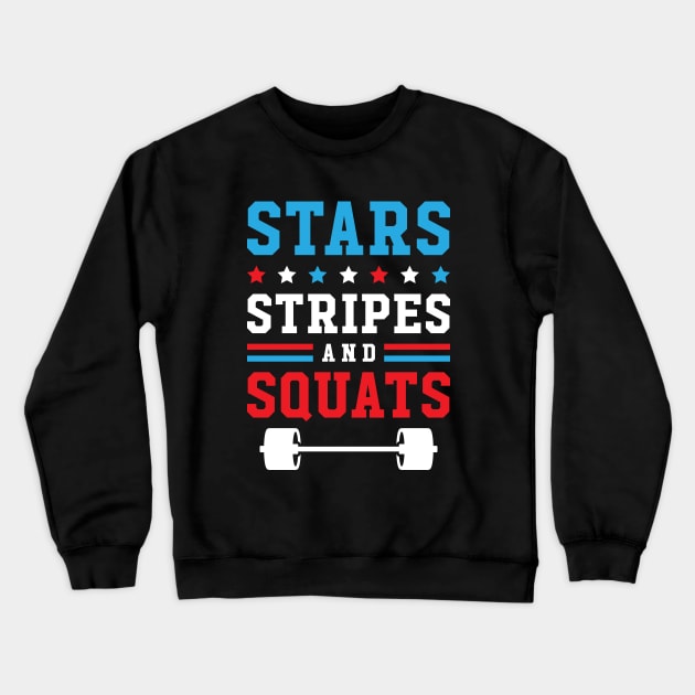 Stars, Stripes And Squats v2 Crewneck Sweatshirt by brogressproject